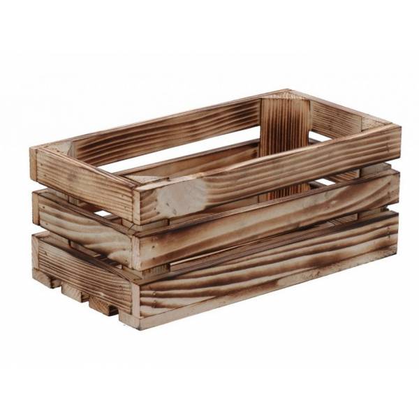 Garbowane drewniane pudełko